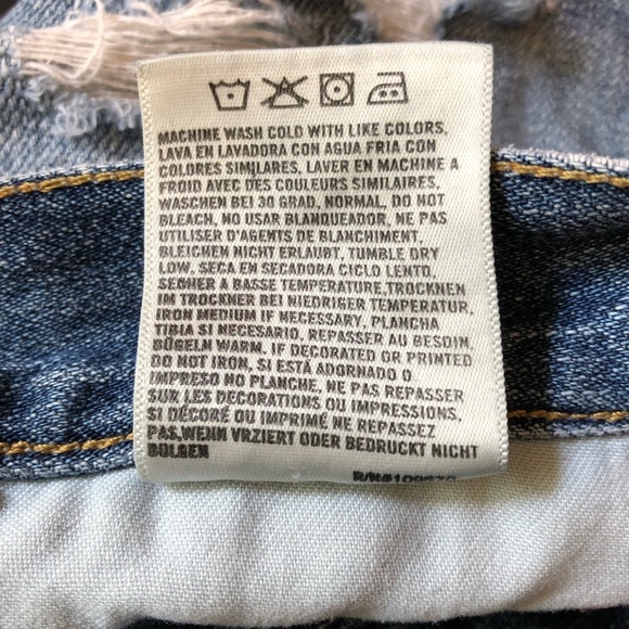 CoH Chloe Frayed Hem Jean Shorts Size 30 Blue Denim 100% Cotton Distressed - Picture 11 of 12